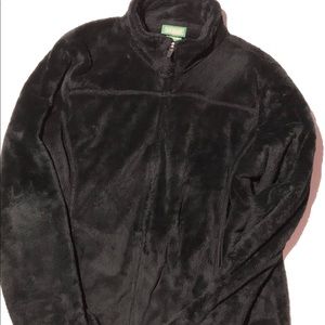 Ll Bean fleece jacket size xl plush black